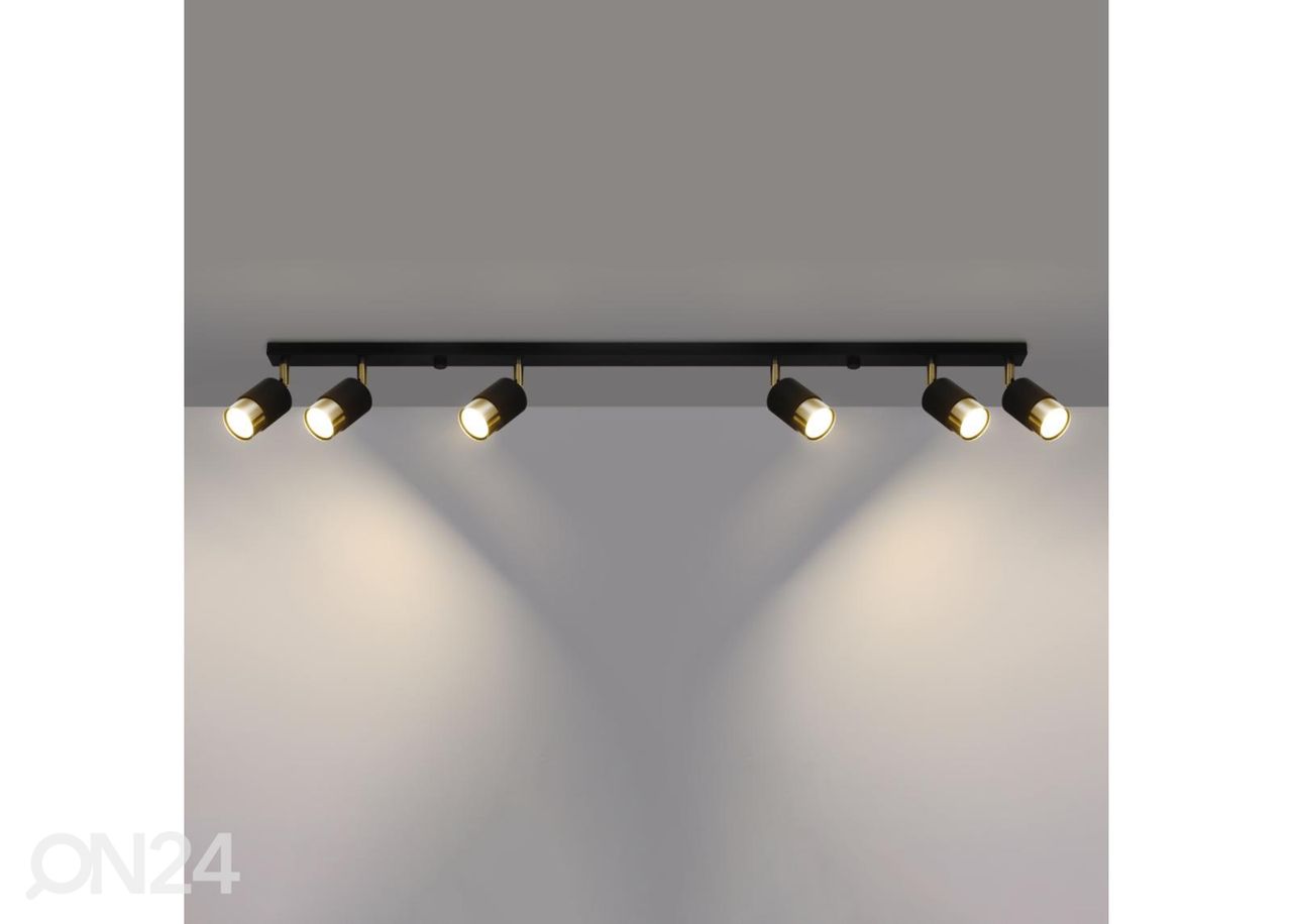 Laelamp Nero 6, must/kuldne suurendatud
