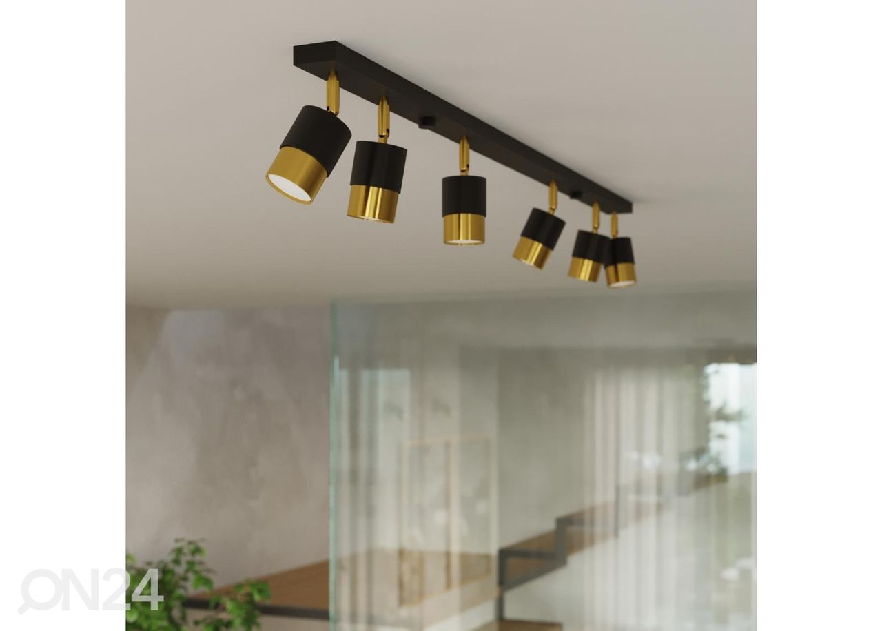 Laelamp Nero 6, must/kuldne suurendatud