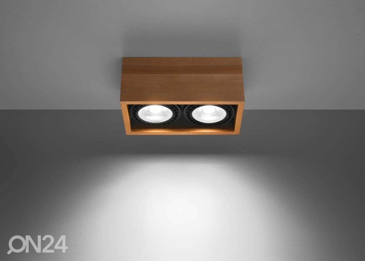 Laelamp Quatro 2, naturaalne puit suurendatud