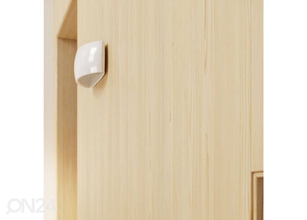 Lakitud seinavalgusti Pontius, valge läikiv suurendatud