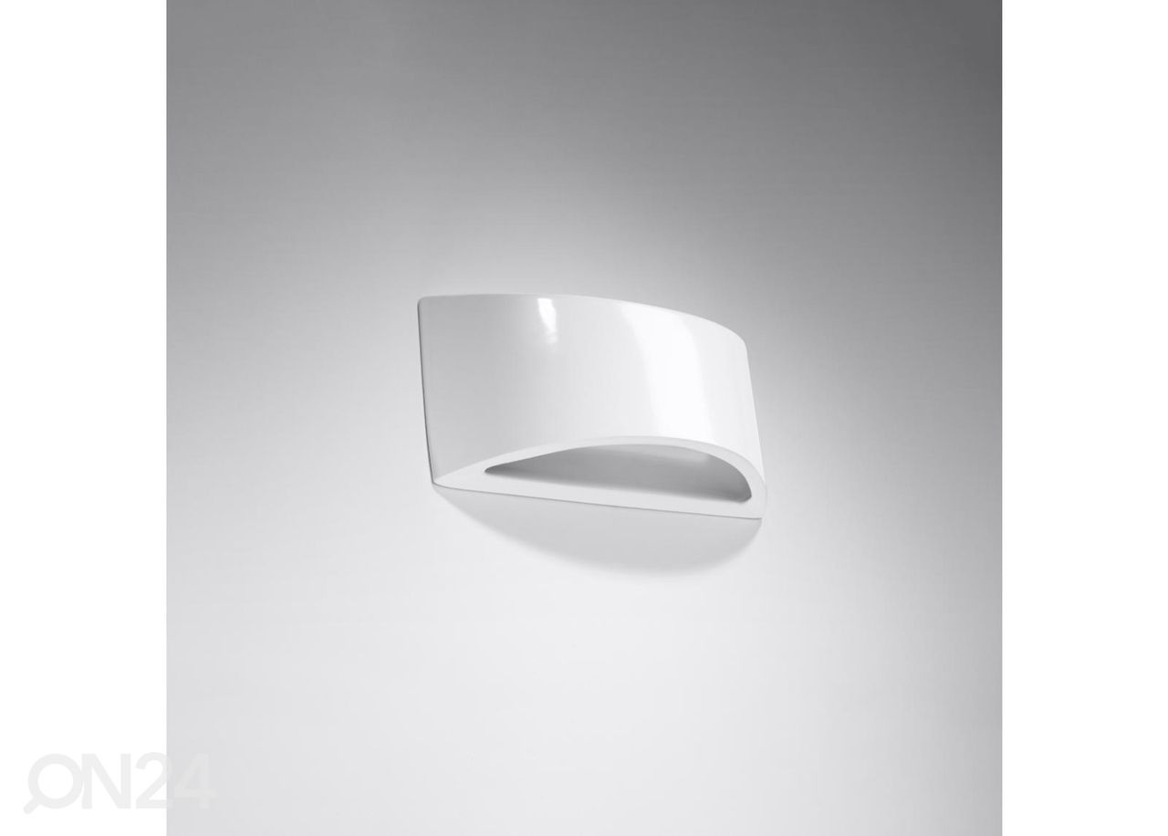 Lakitud seinavalgusti Vixen, valge läikiv suurendatud