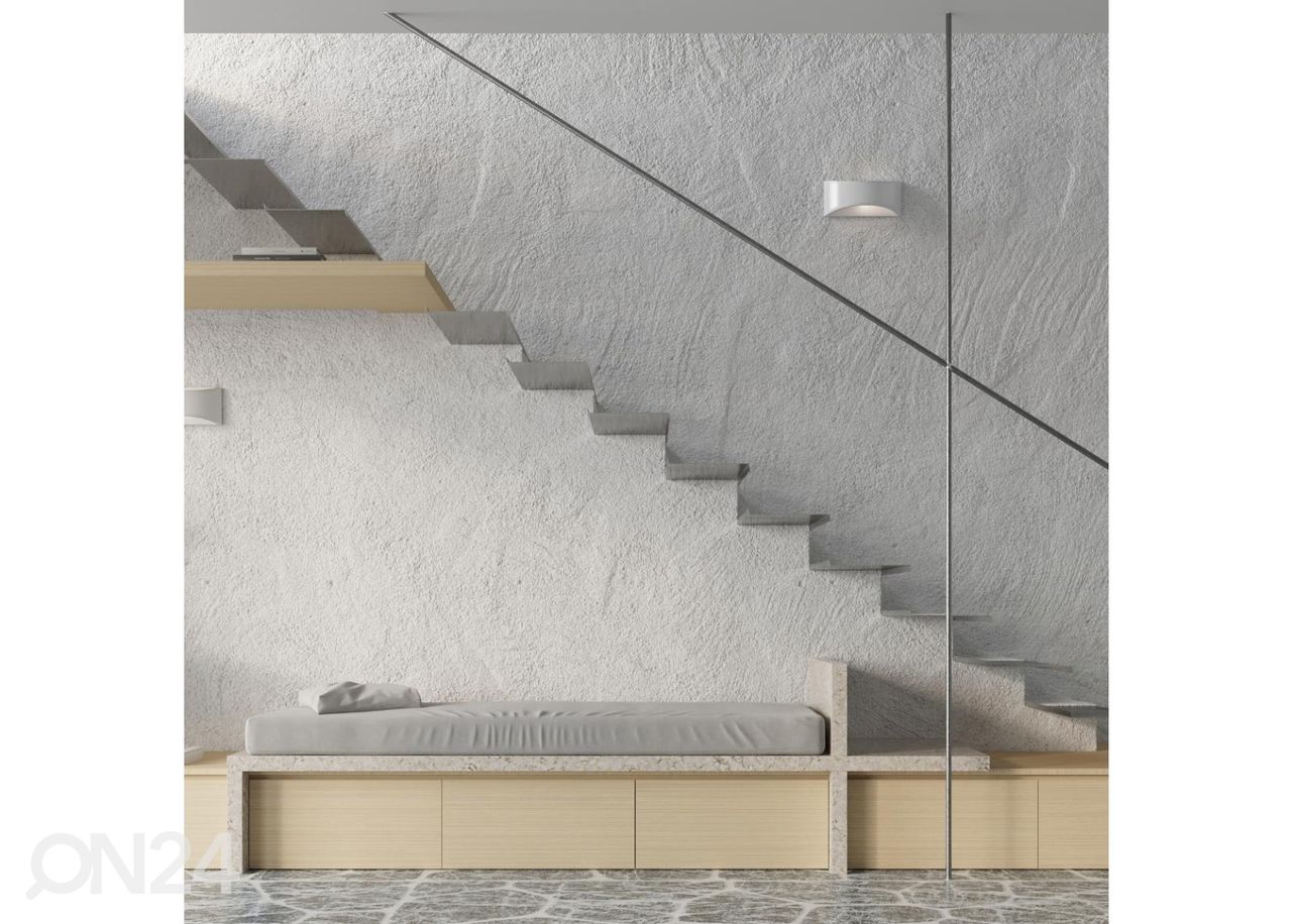 Lakitud seinavalgusti Vixen, valge läikiv suurendatud