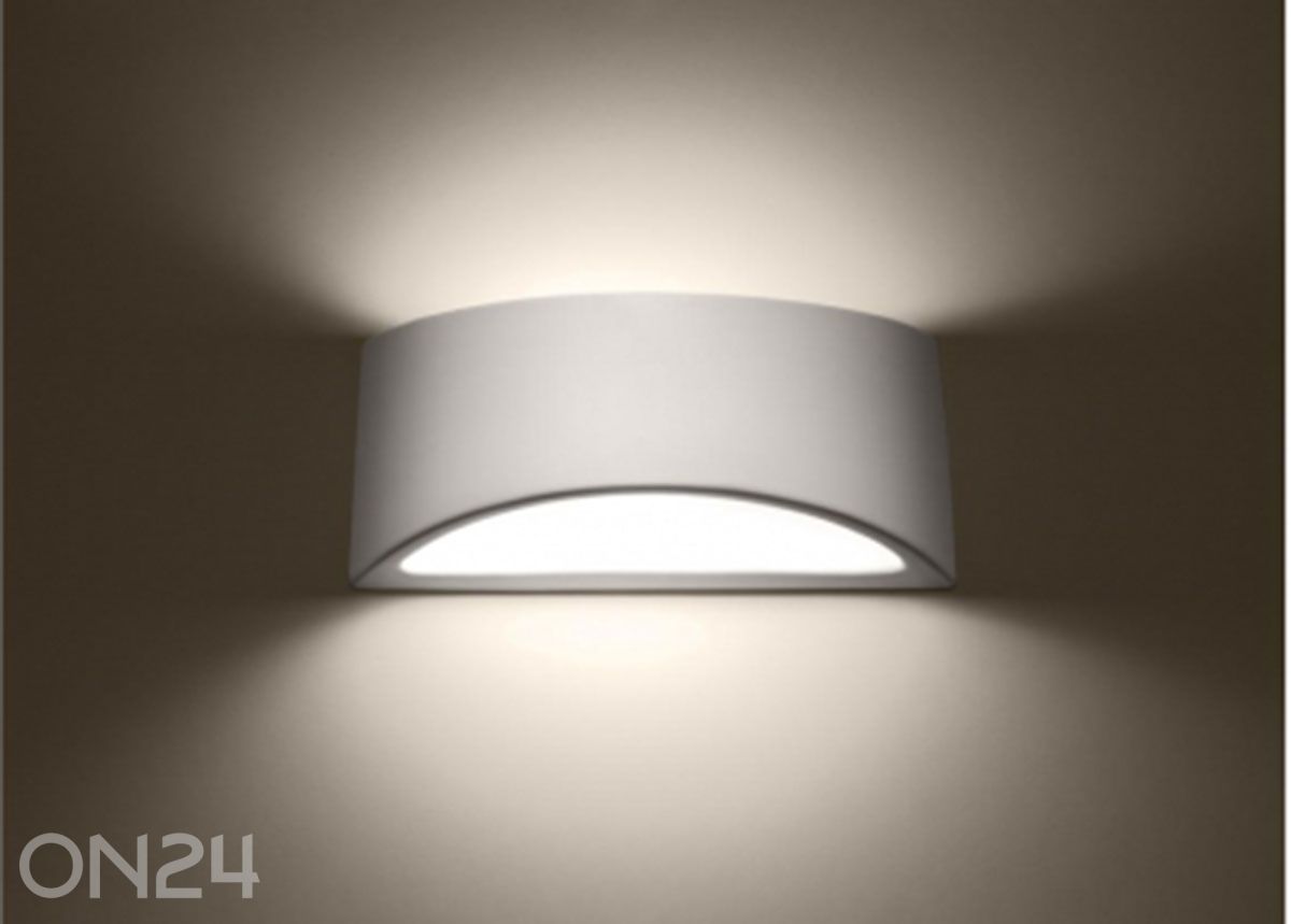 Lakitud seinavalgusti Vixen, valge läikiv suurendatud