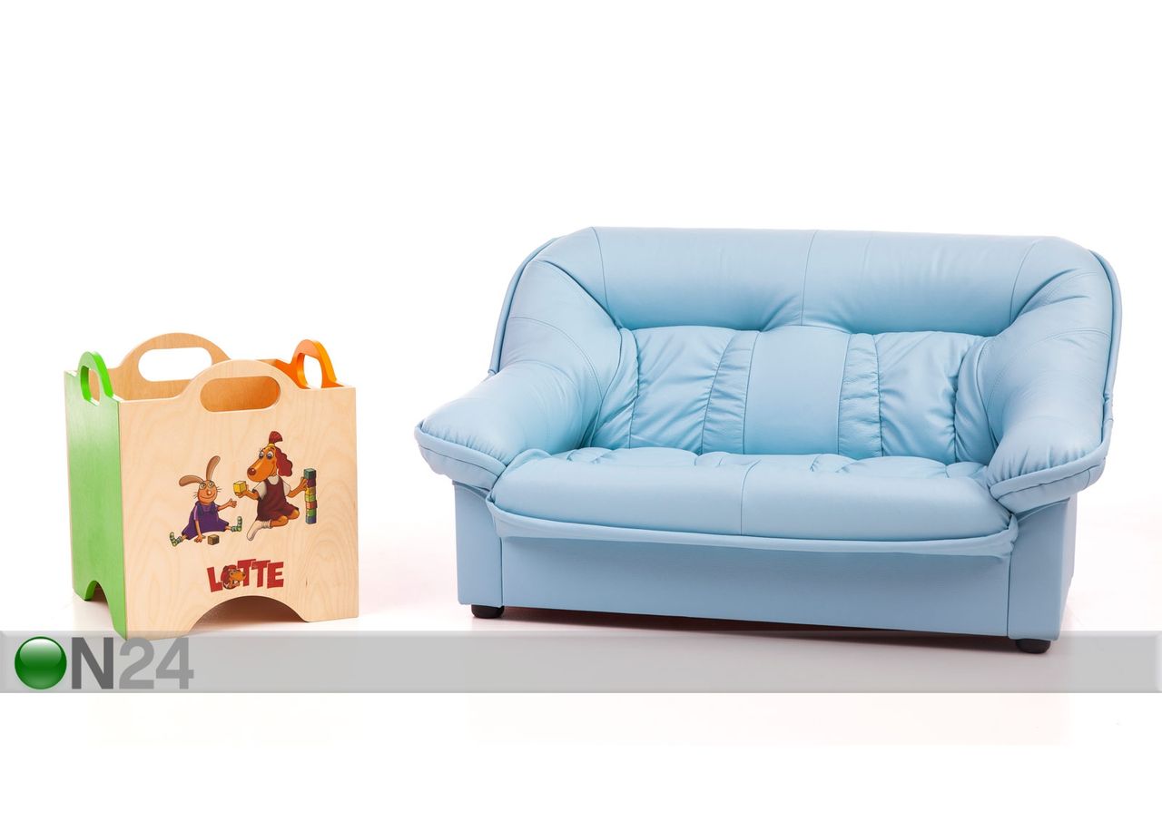 Laste diivan Mini Spencer + mänguasjakast Lotte suurendatud