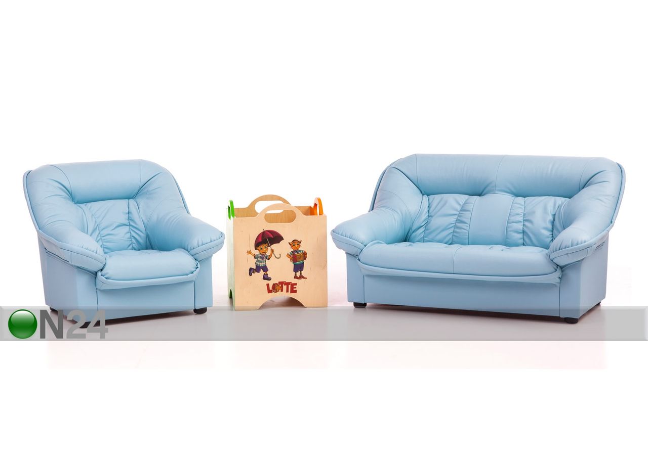 Laste diivanikomplekt Mini Spencer + mänguasjakast Lotte suurendatud