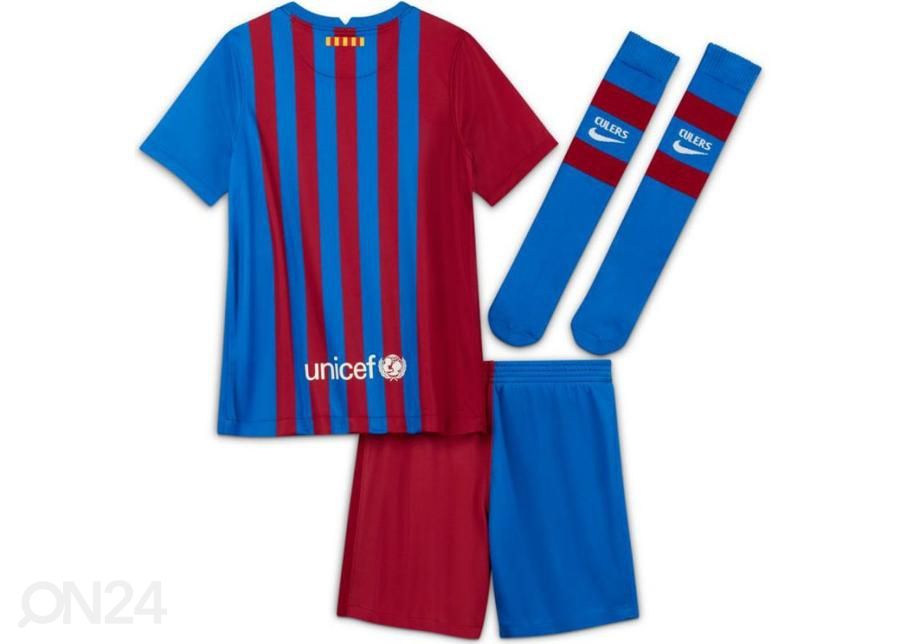 Laste jalgpalliriiete komplekt Nike FC Barcelona 2021/22 suurendatud