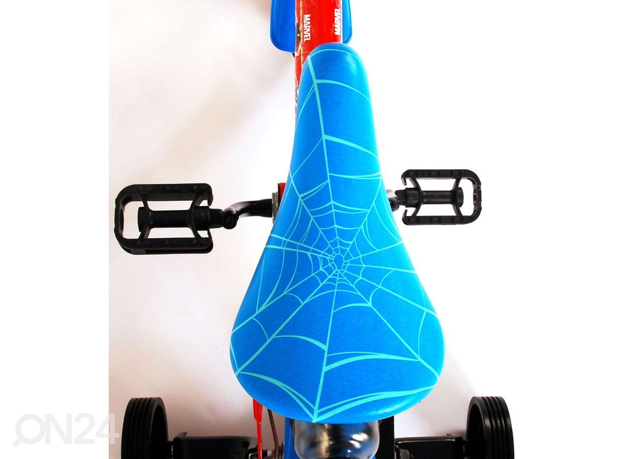Laste jalgratas 12 tolli Spider-Man sinine-punane suurendatud