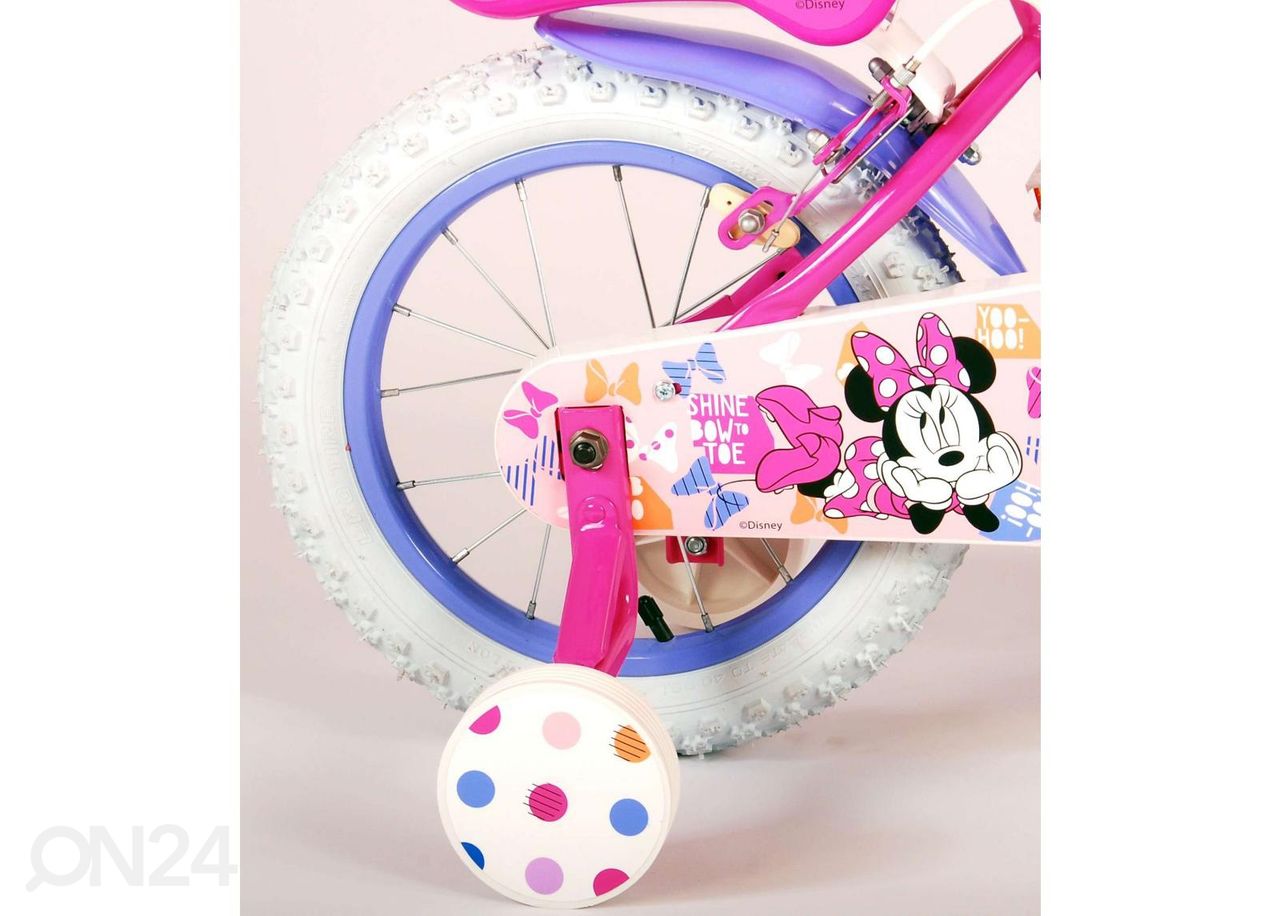 Laste jalgratas 14 tolli Disney Minnie suurendatud