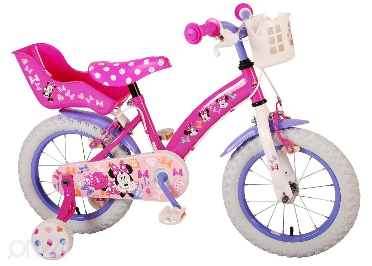 Laste jalgratas 14 tolli Disney Minnie suurendatud