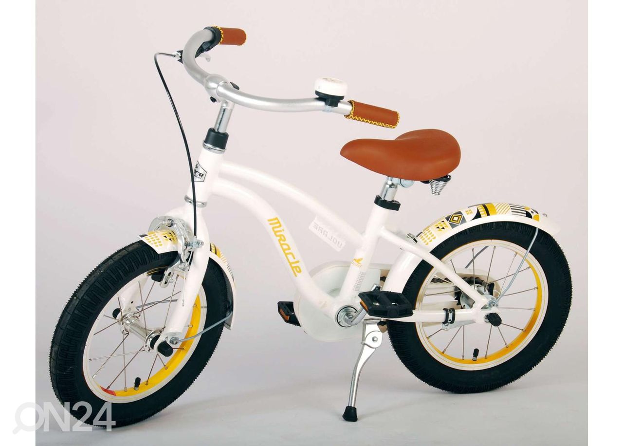 Laste jalgratas 14 tolli Volare Miracle Cruiser valge suurendatud