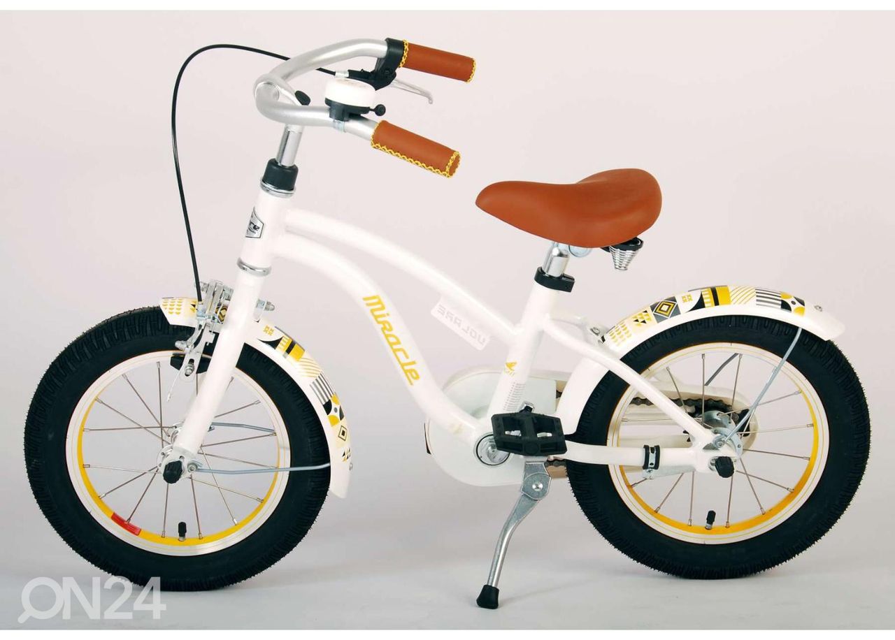 Laste jalgratas 14 tolli Volare Miracle Cruiser valge suurendatud