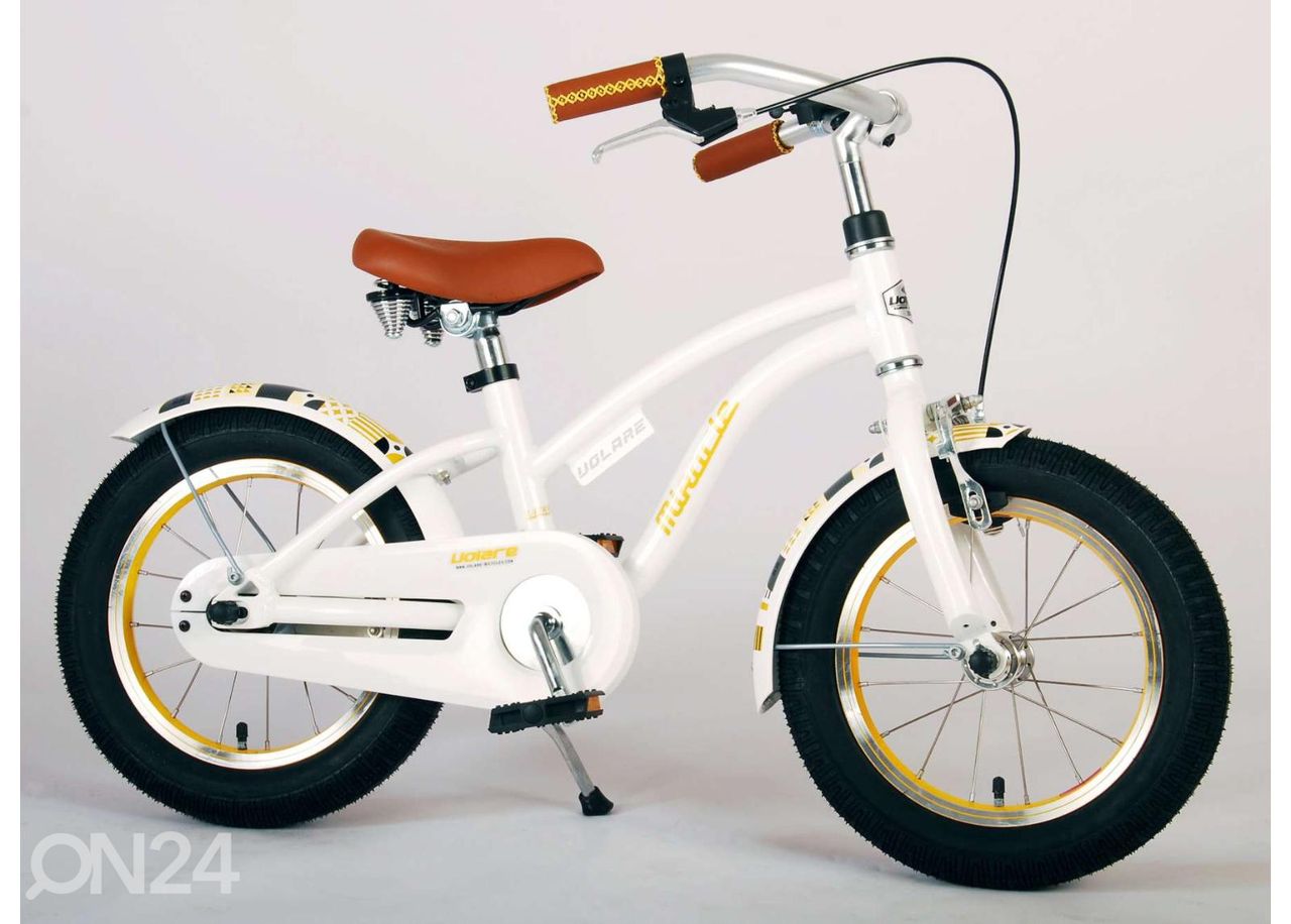 Laste jalgratas 14 tolli Volare Miracle Cruiser valge suurendatud