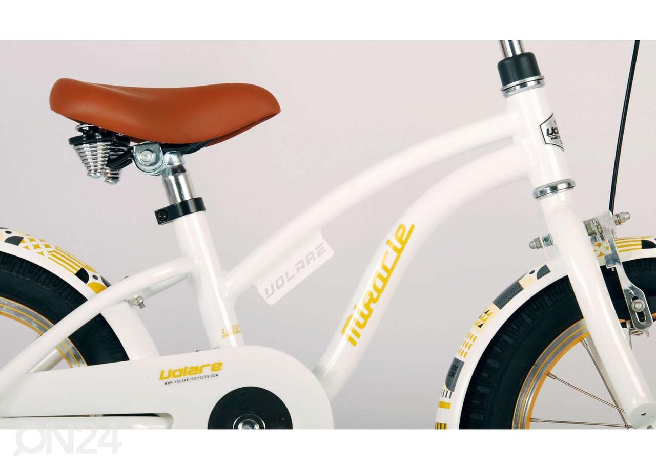 Laste jalgratas 14 tolli Volare Miracle Cruiser valge suurendatud