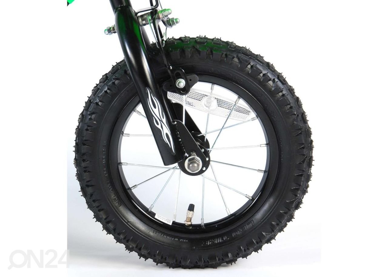 Laste jalgratas Motobike Green 12 tolli Volare suurendatud