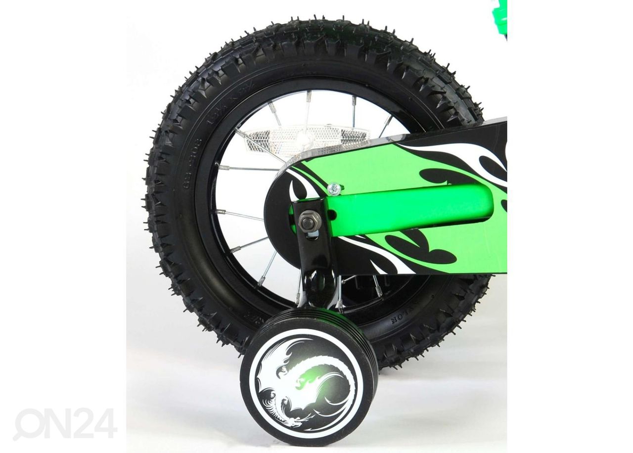 Laste jalgratas Motobike Green 12 tolli Volare suurendatud