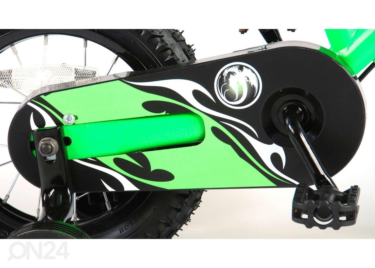 Laste jalgratas Motobike Green 12 tolli Volare suurendatud
