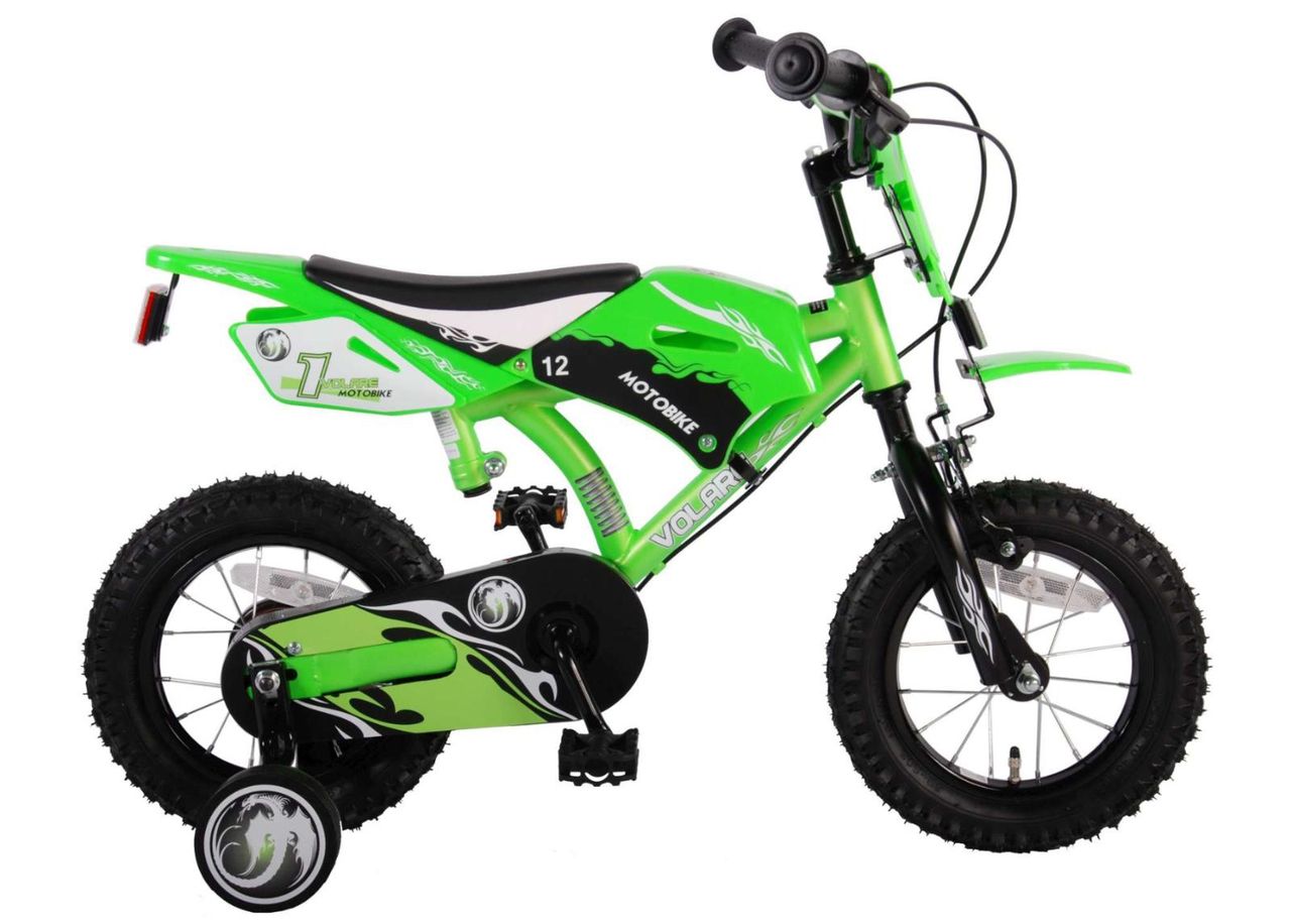 Laste jalgratas Motorbike 12 tolli Volare suurendatud