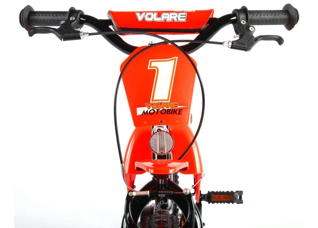 Laste jalgratas Motorbike 16 tolli Volare suurendatud
