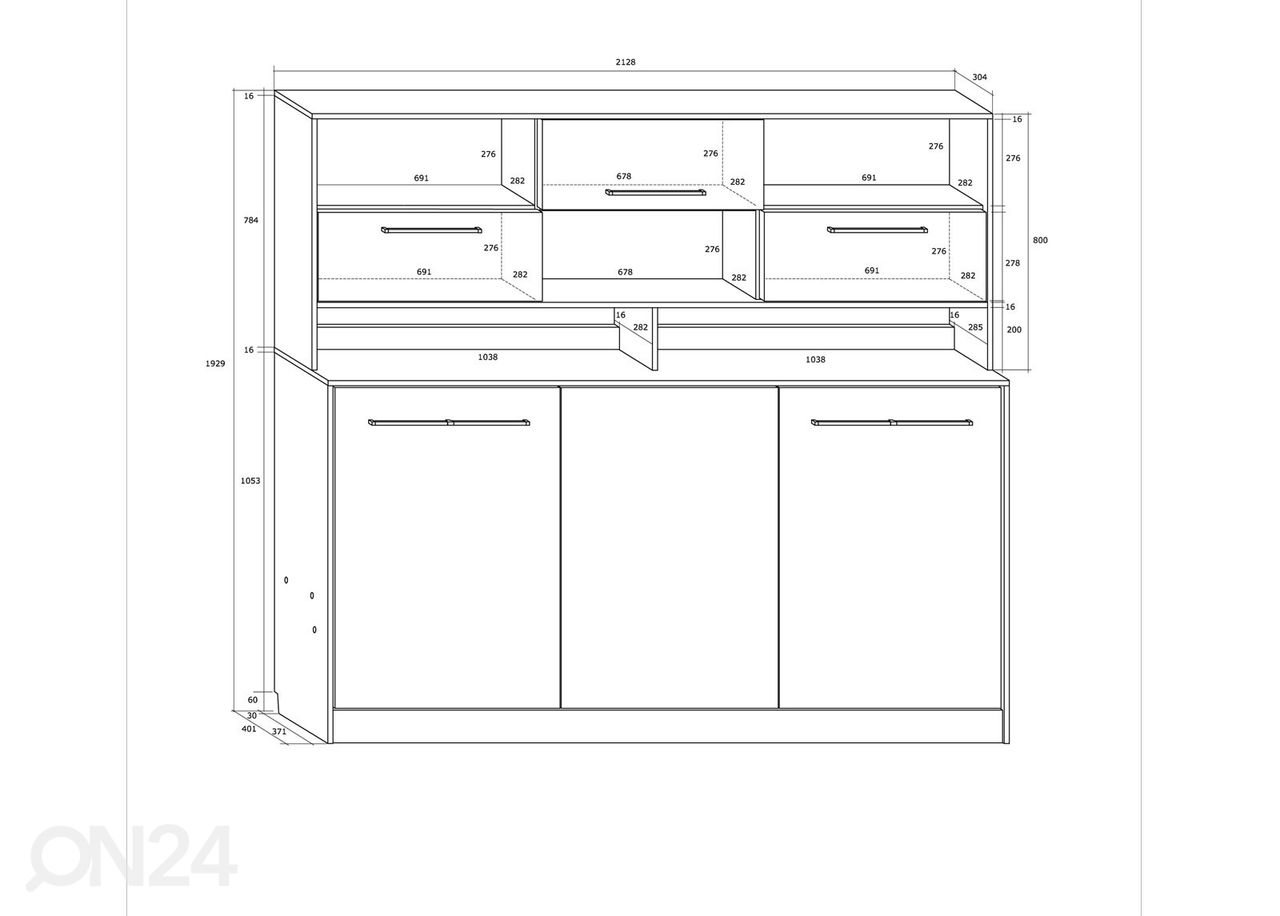 Laste kappvoodi Mac 90x200 cm suurendatud