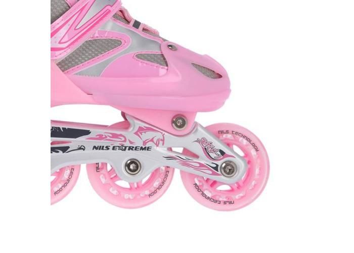 Laste uisud/rulluisud Nils Extreme 2w1 Pink 31-34 NH18366 A suurendatud