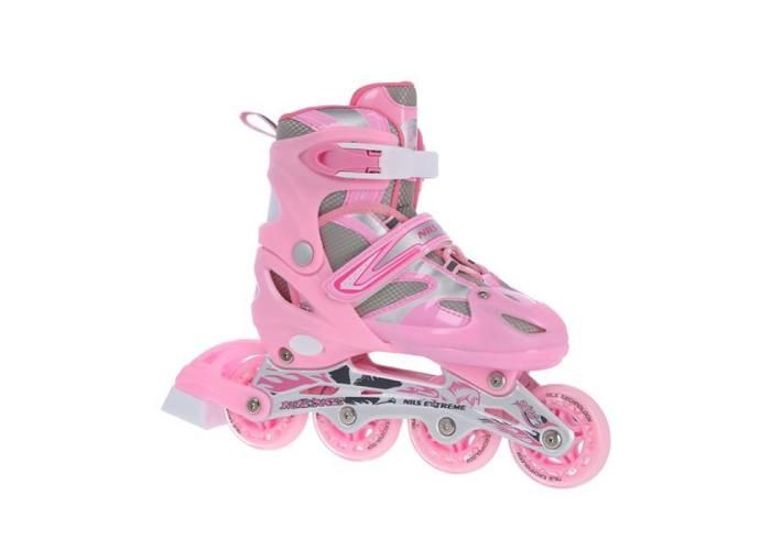 Laste uisud/rulluisud Nils Extreme 2w1 Pink 31-34 NH18366 A suurendatud