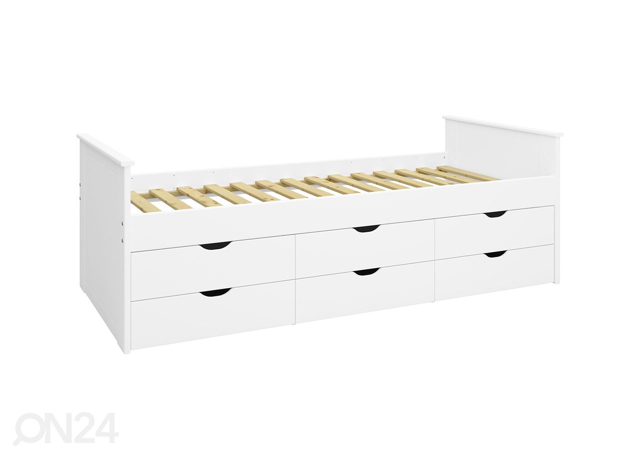 Lastevoodi 90x200 cm, valge suurendatud
