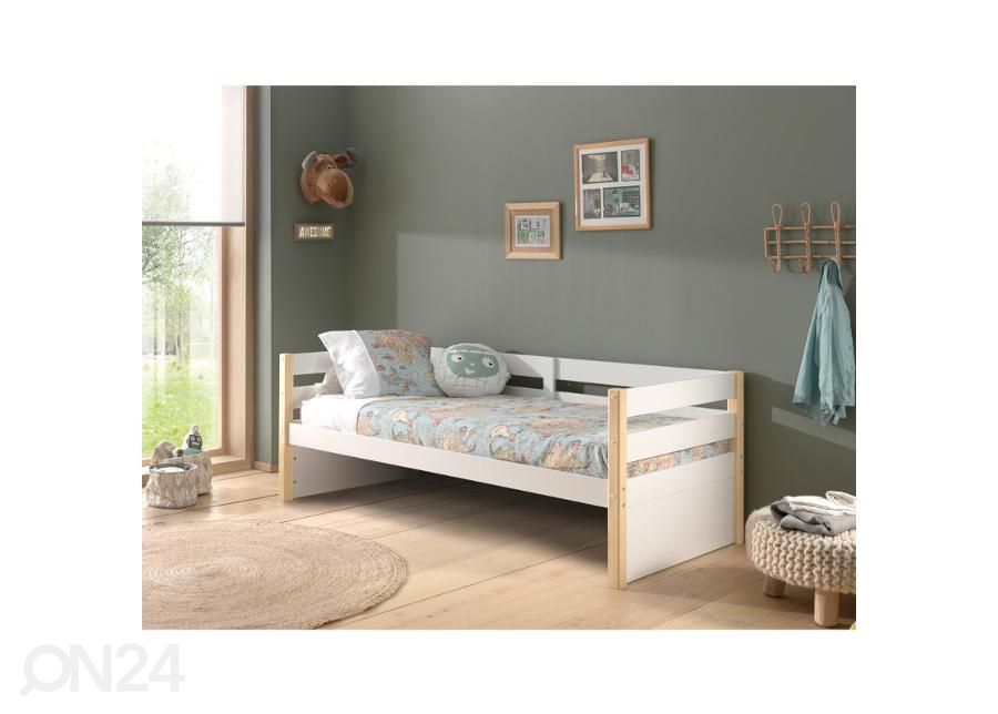 Lastevoodi Margrit 90x200 cm, valge suurendatud