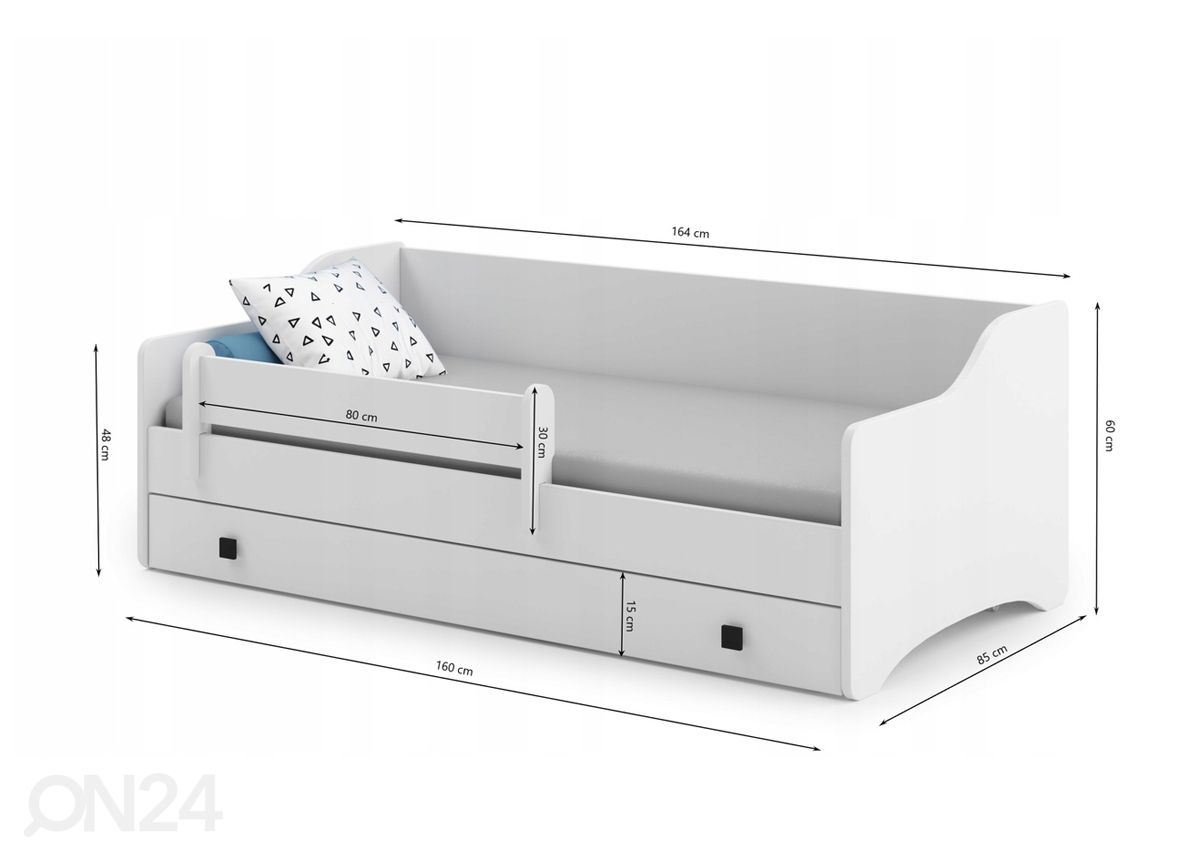Lastevoodi Nami I 80x160 cm suurendatud