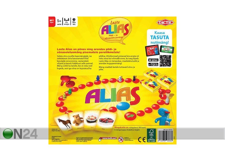 Lauamäng Laste Alias suurendatud