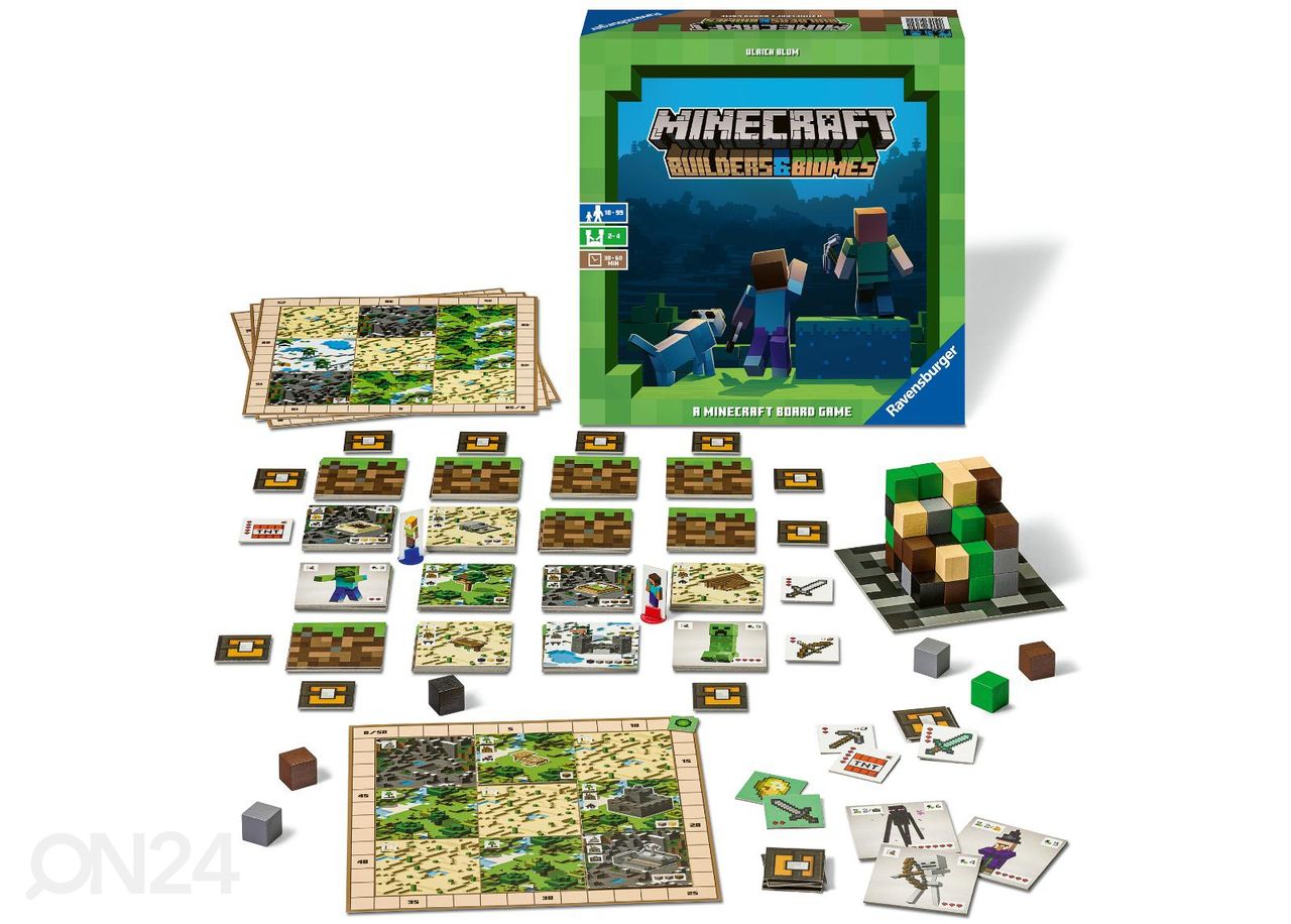 Lauamäng Minecraft Builders & Biomes Ravensburger suurendatud