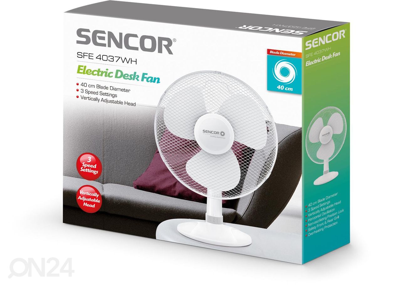 Lauaventilaator Sencor 40 cm SFE4037WH suurendatud