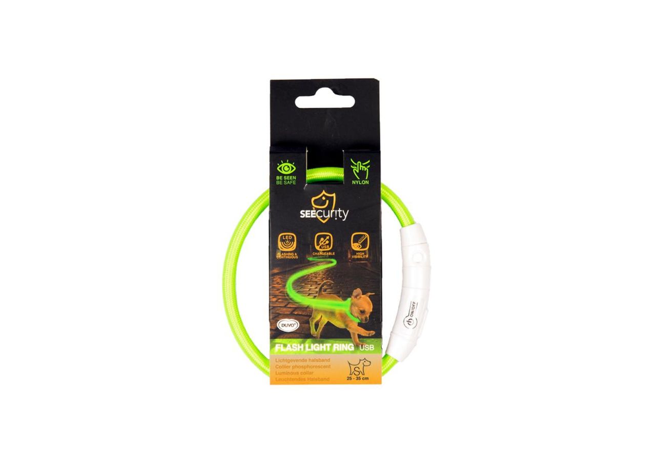 Led helkur kaelarihm 35cm roheline usb liides Duvo+ suurendatud