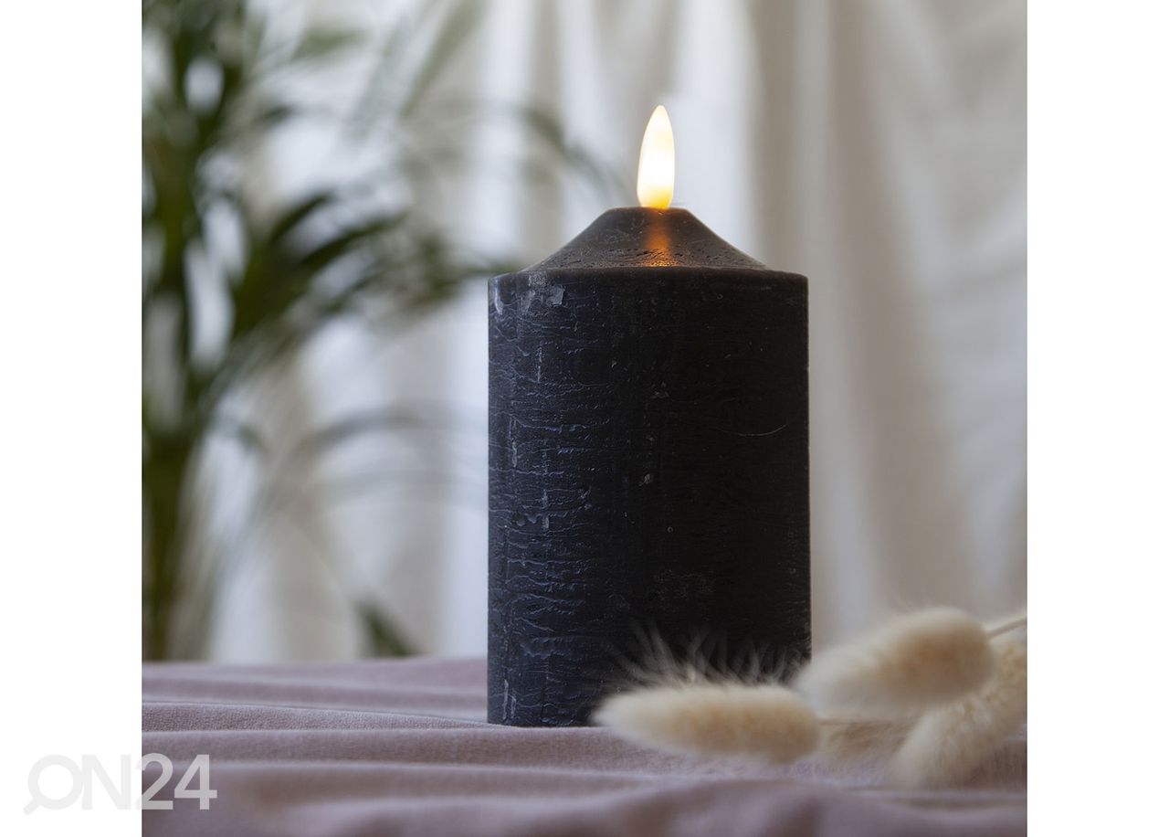 LED küünal Flamme, must suurendatud