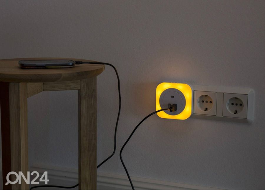 LED öölamp+2x USB laadija suurendatud