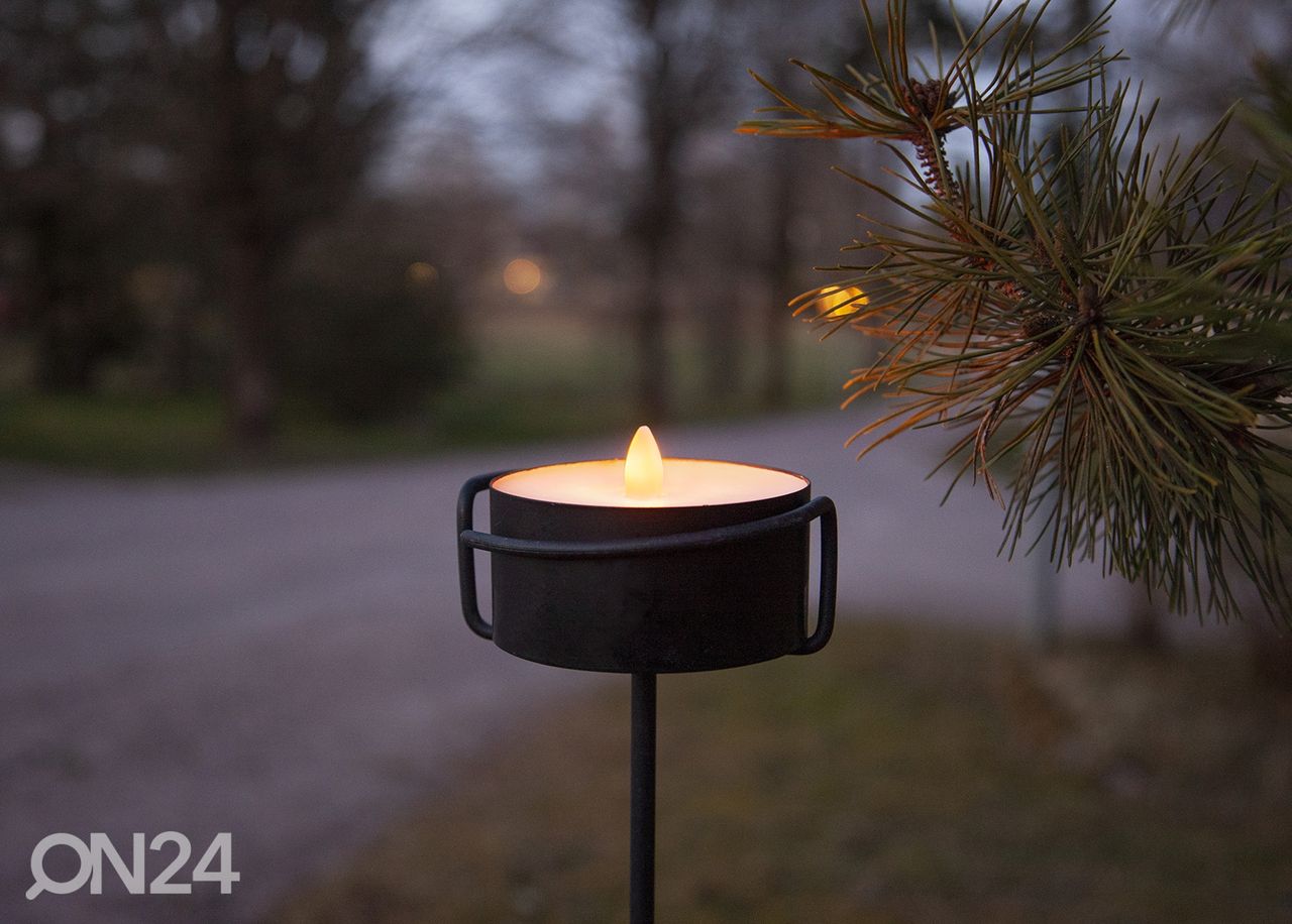 LED õueküünal Torch, must suurendatud