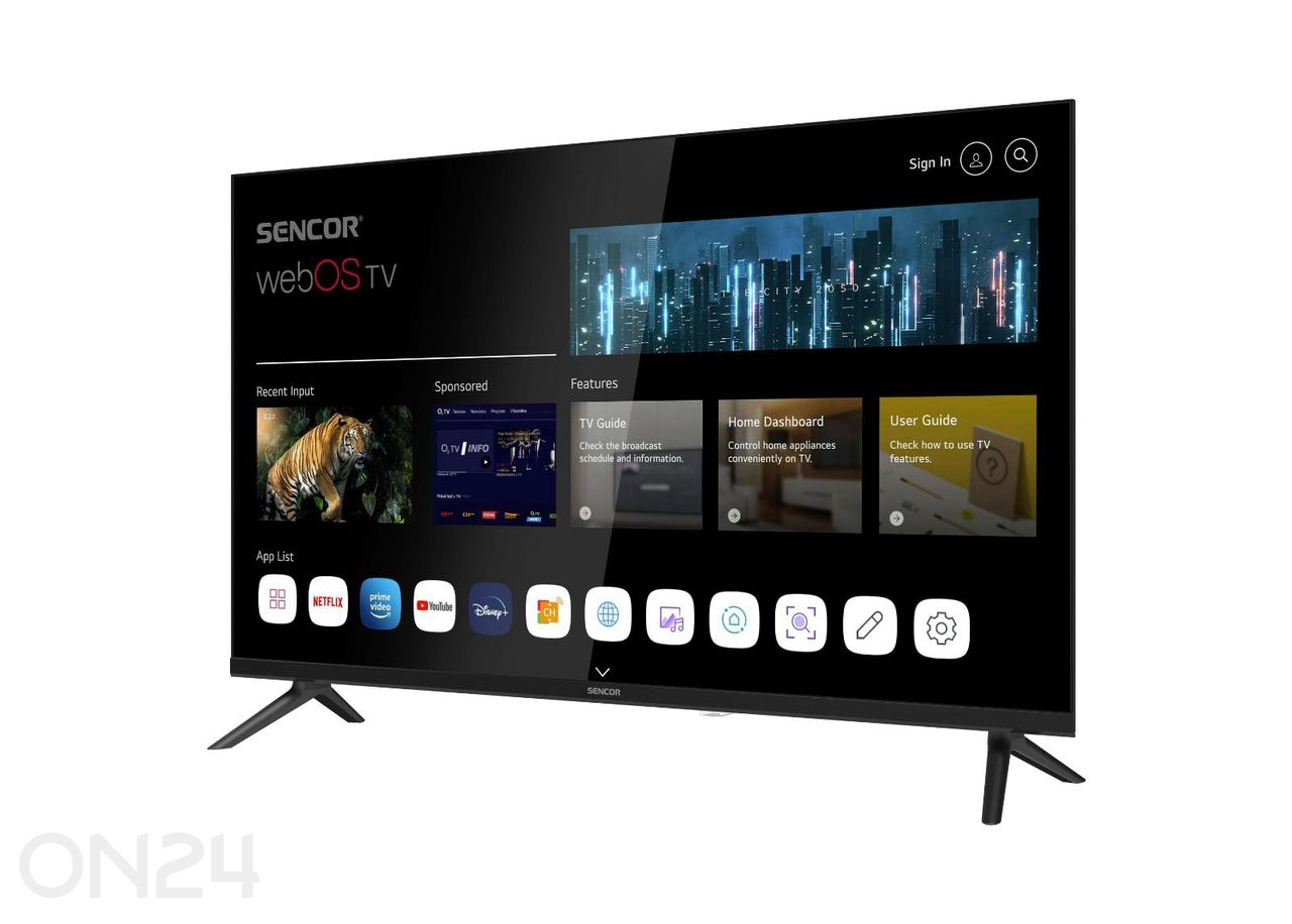 LED-teler 32" Sencor SLE32S803B suurendatud