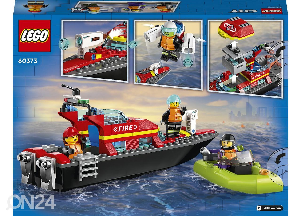 LEGO City Tuletõrje päästepaat suurendatud