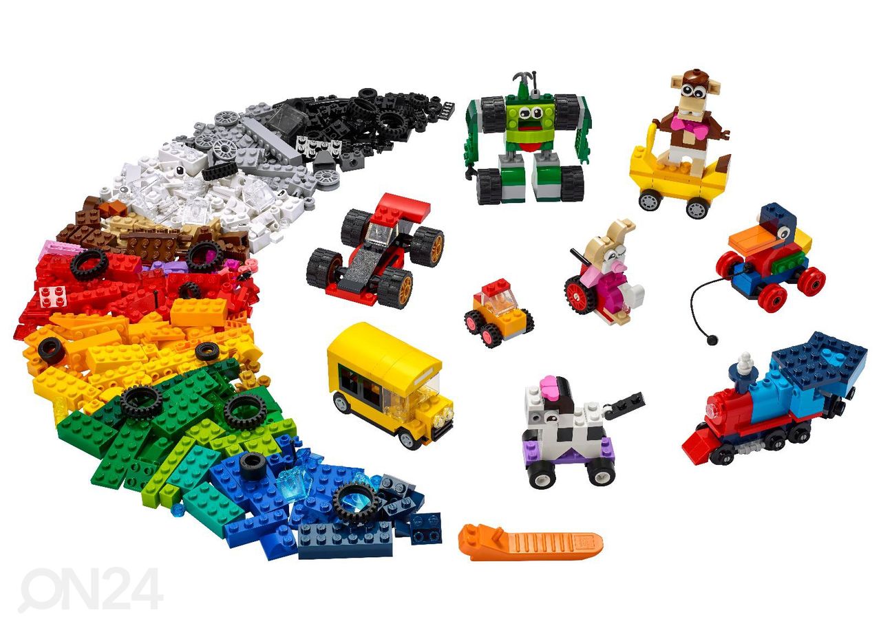 LEGO Classic Klotsid ja rattad suurendatud