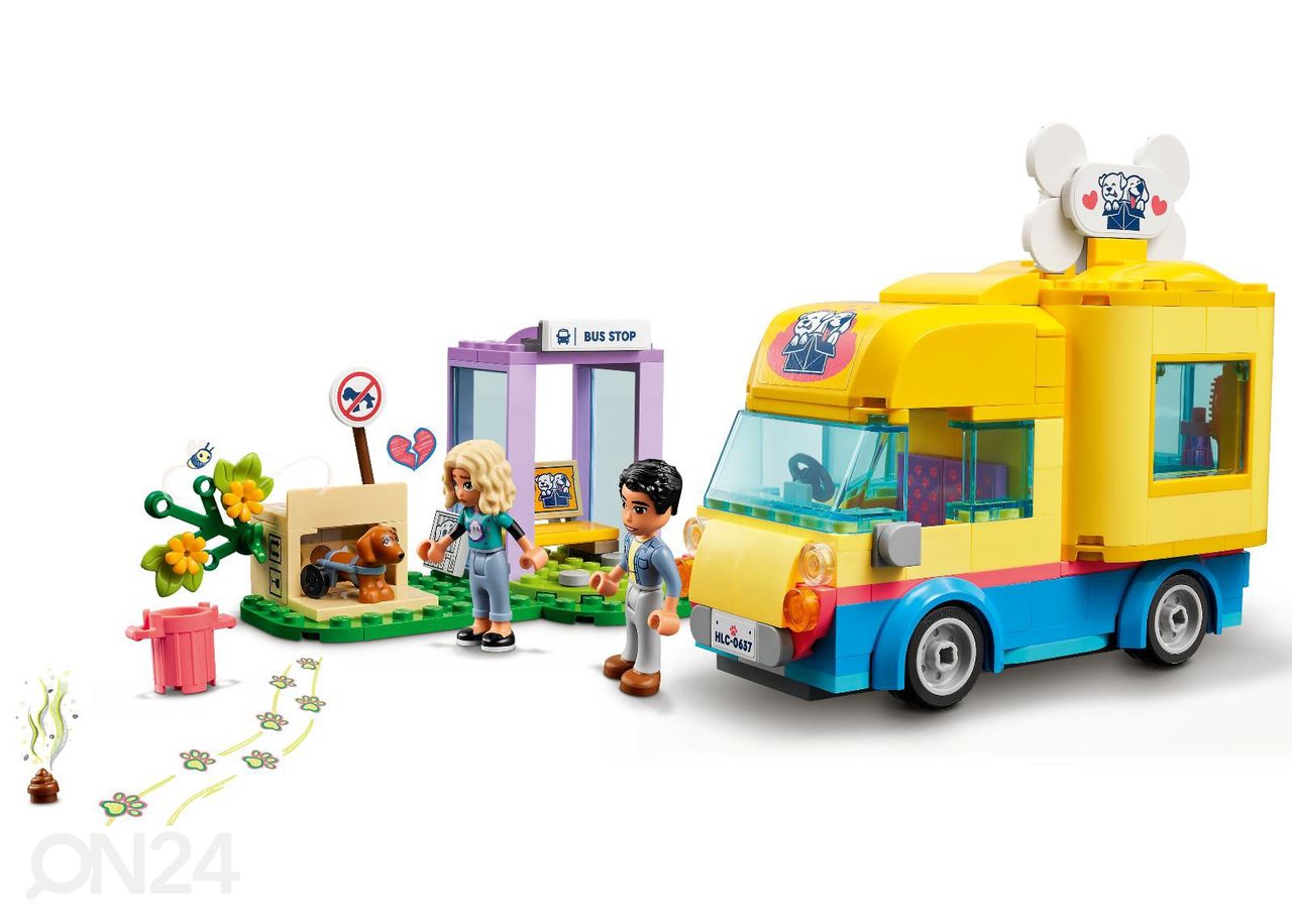 LEGO Friends Koerapäästekaubik suurendatud