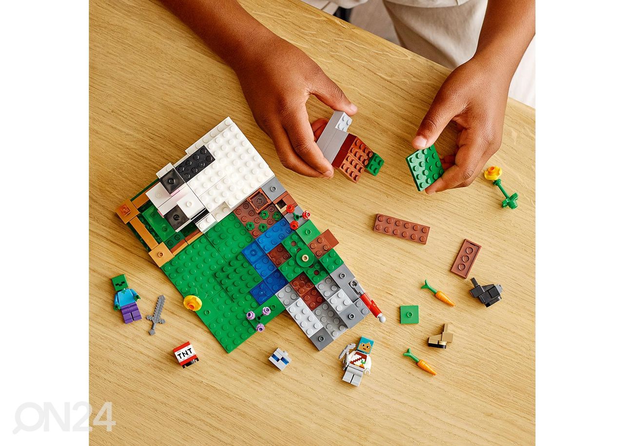 LEGO Minecraft Jänesetalu suurendatud