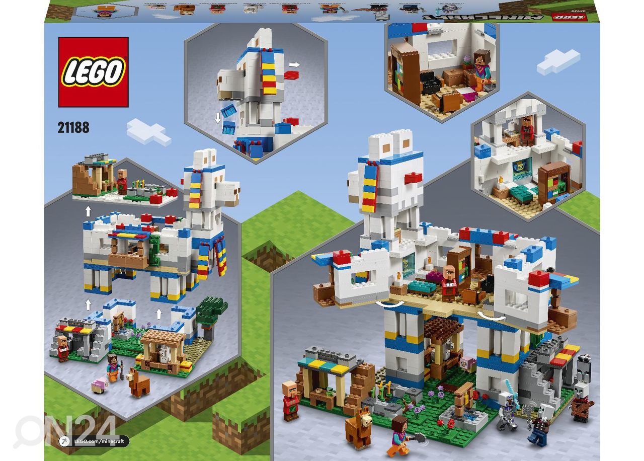 LEGO Minecraft Laamaküla suurendatud