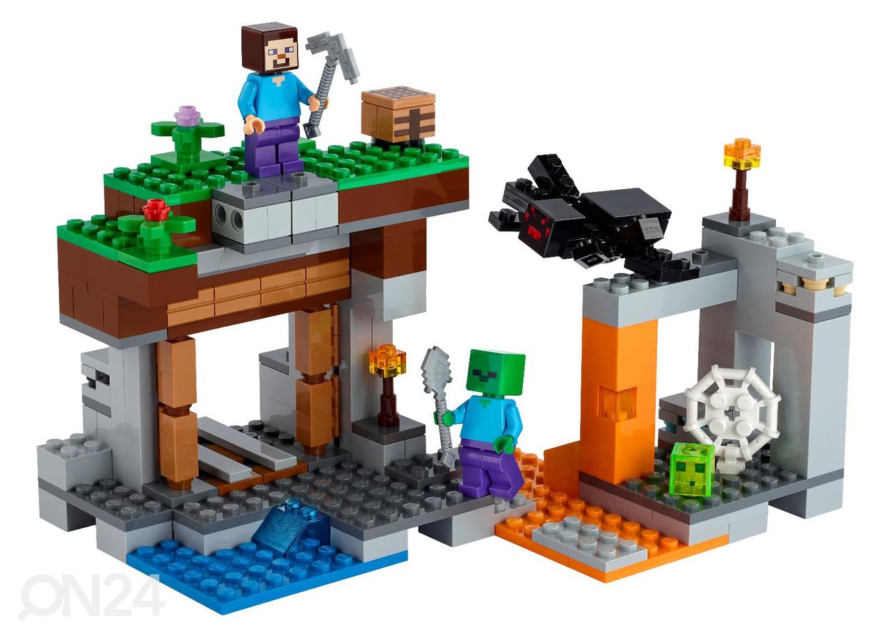 LEGO Minecraft Mahajäetud kaevandus suurendatud