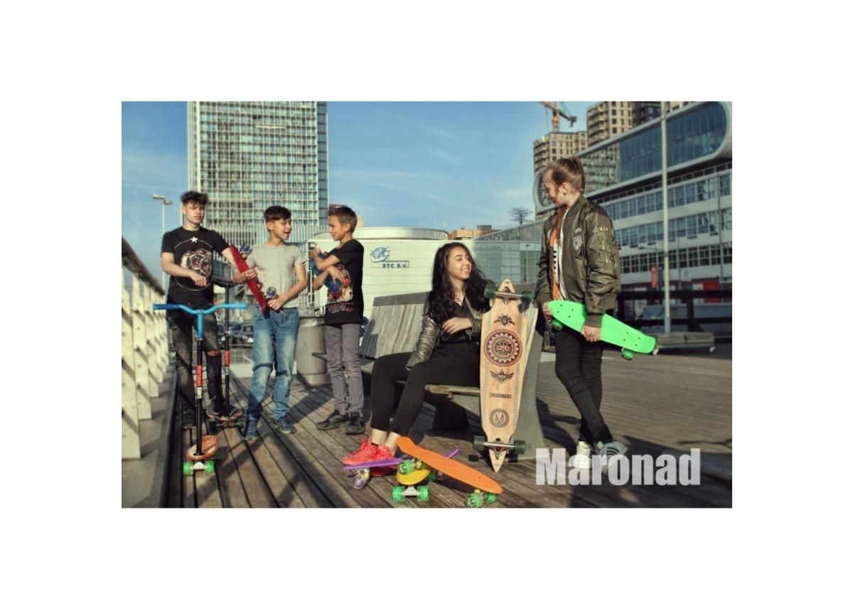 Lenksud skate-, long- ja penny boardile Stick suurendatud
