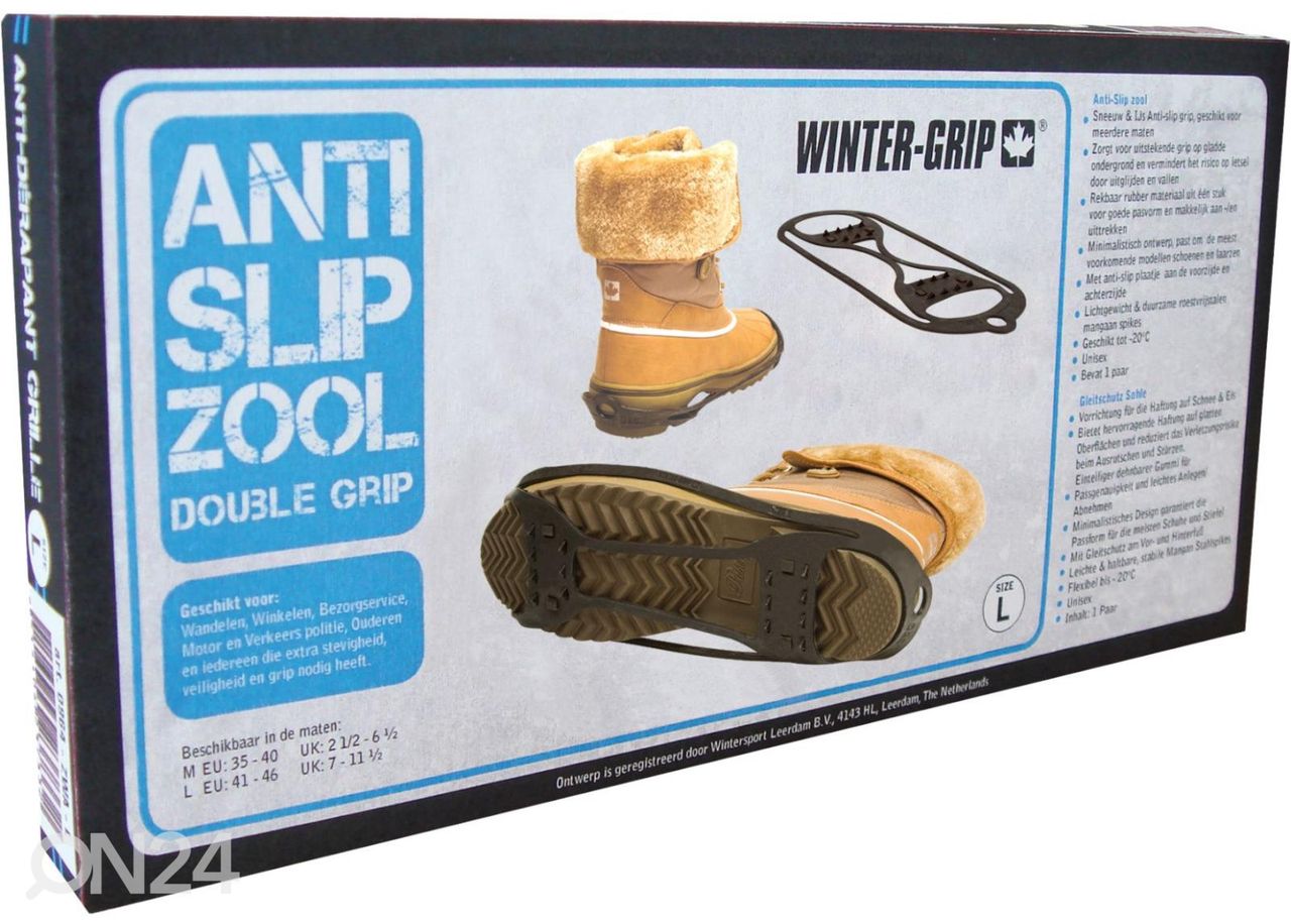 Libisemisvastased tallad Double Grip Winter-grip 35-40 suurendatud