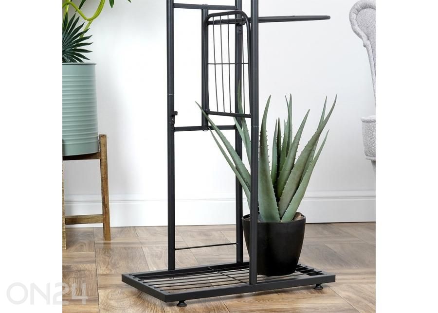 Lillepostament 4 tasandiga, must suurendatud