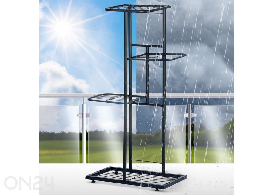 Lillepostament 4 tasandiga, must suurendatud