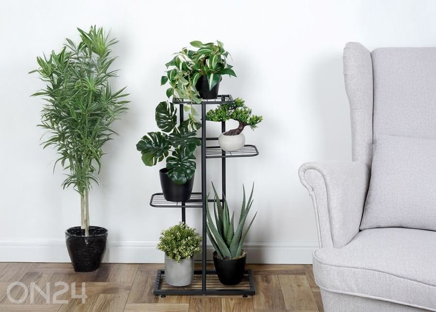 Lillepostament 4 tasandiga, must suurendatud