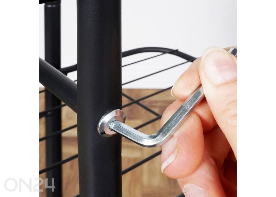 Lillepostament 8 tasandiga, must suurendatud