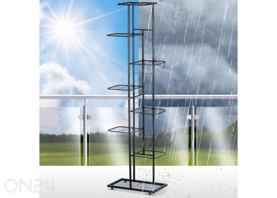 Lillepostament 8 tasandiga, must suurendatud