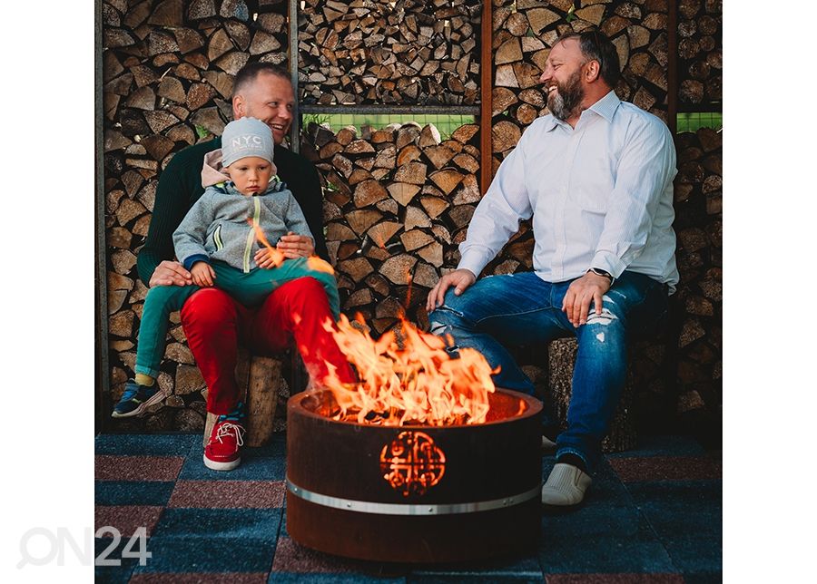 Lõkkealus Cor-Ten terasest GrillSymbol Lucas Mini suurendatud